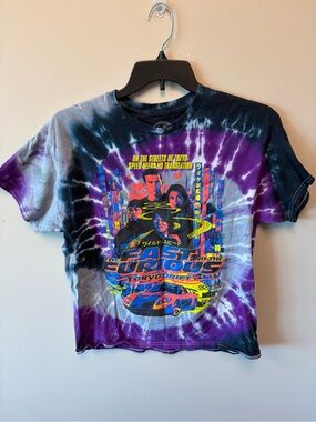 Fast and Furious Tokyo Drift Tie Die Purple T-shirt L 1-side Soft Cotton Tagless